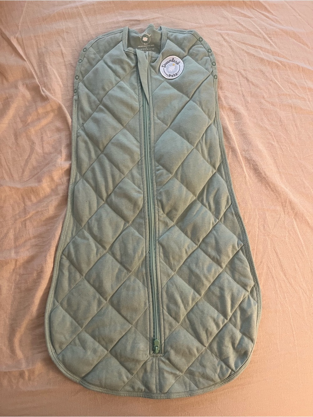 Dreamland Baby Quilted Sage Green Baby Sleep Sack 0-6m